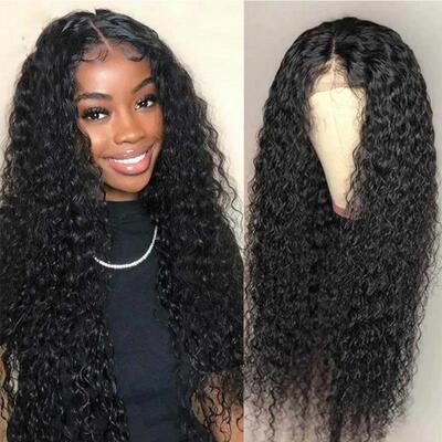 Front Lace Middle Part Afro Long Curly High Temp Synthetic