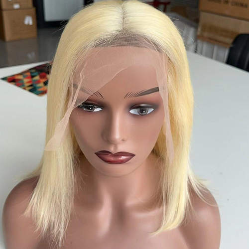 欧美前蕾丝真人发波波头 613 blonde 13x4 full frontal bob wig
