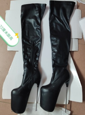 秒杀特价靴子19公分超高细跟22cm过膝长靴女鞋性感恨天高瘦瘦靴