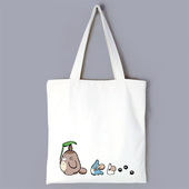 单肩帆布袋手提包文艺日系小清新可爱印花学生旅行出行收纳袋女生