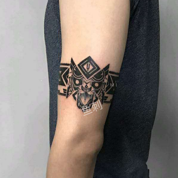 纹身贴男女防水持久仿真刺青简约臂环花臂暗黑风网红豹子一次性贴