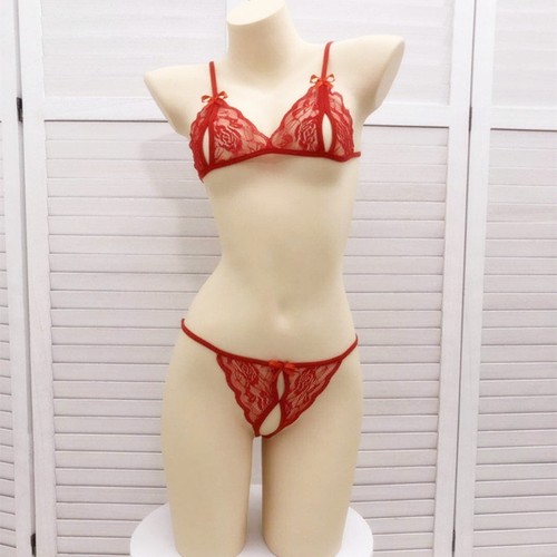 买2包邮蕾丝比基尼透明镂空性感三点式泳衣女士分体bikini两件套