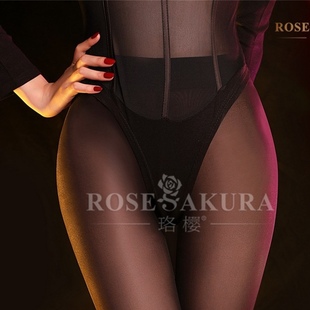 姬GILL珞樱热恋80D丝滑丝袜春秋天鹅绒加裆微厚款 袜女 性感黑连裤