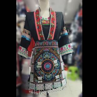 新款贵州苗族侗族盛装服饰广西少数民族服装传统女装短款围腰套装