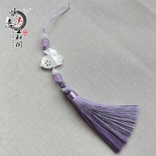 可爱小兔子穗子挂件旗袍胸前压襟坠古装汉服腰间挂饰精美手机挂绳