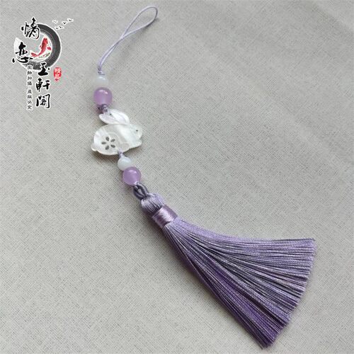 可爱兔子穗子挂件旗袍胸前压襟坠