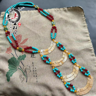 四层敦煌风复原秦汉仿玉璜璎珞魏晋汉服古装配饰项链战国玉衡宿命
