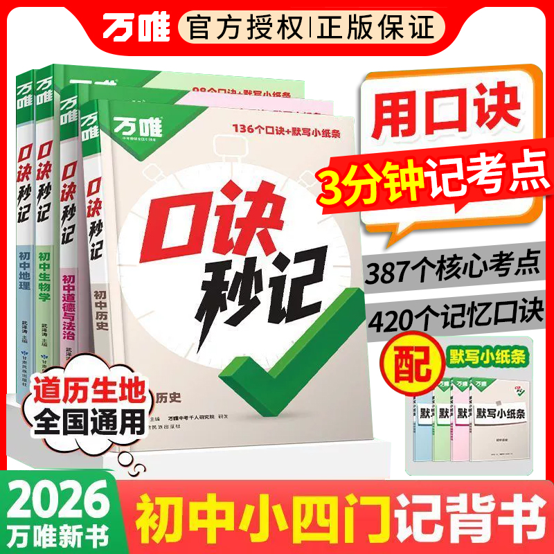 2026万唯口诀秒记小四门