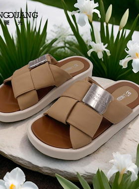 女夏外穿2024新款法式绝美高级感配裙子厚底沙滩泰国凉鞋F43SJ680