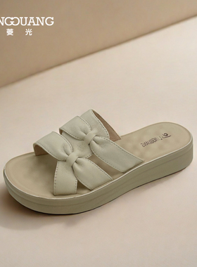 小仙女凉拖女欧美2024新款外穿高质感中年女士凉皮鞋真皮F43JK916