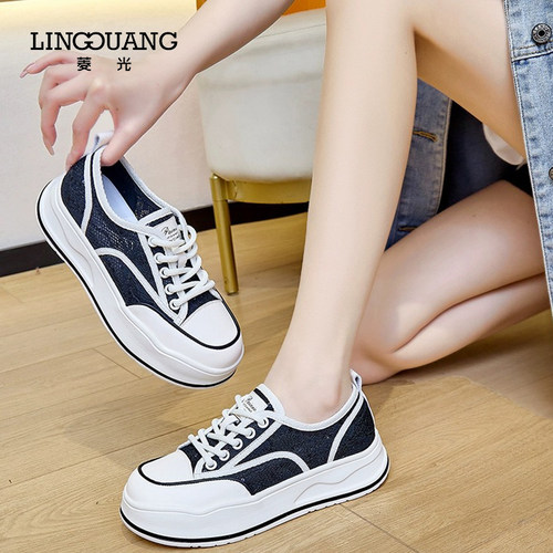 F43K668网面单鞋菱光厚底