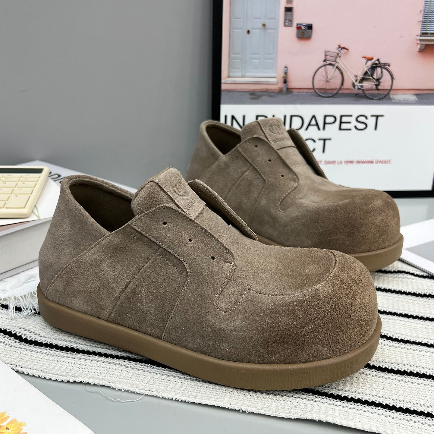 复古真皮厚底增高勃肯鞋女2026春季新款大头百搭休闲懒人鞋单鞋潮,女鞋,勃肯鞋/软木鞋,淘宝优惠券,粉丝福利购,淘宝优惠卷