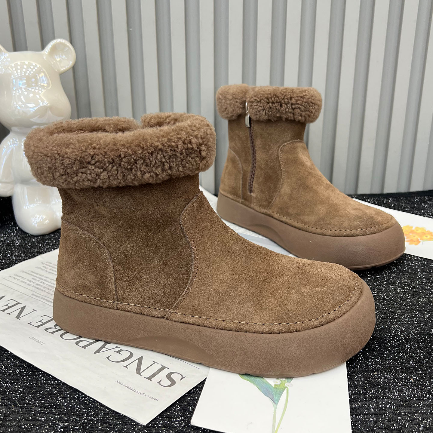 加厚真皮雪地靴女2025冬季新款