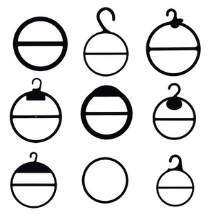 塑料围巾挂钩黑色包装毛巾领带展示架丝巾围巾架白色钩子外贸包装