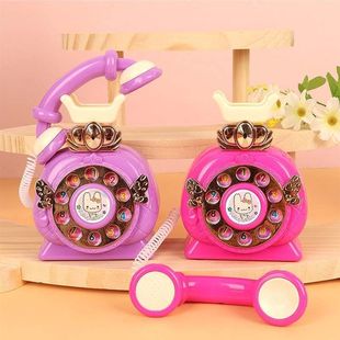 新款儿童仿真公主电话机玩具儿童仿真电话机女孩益智过家家座机
