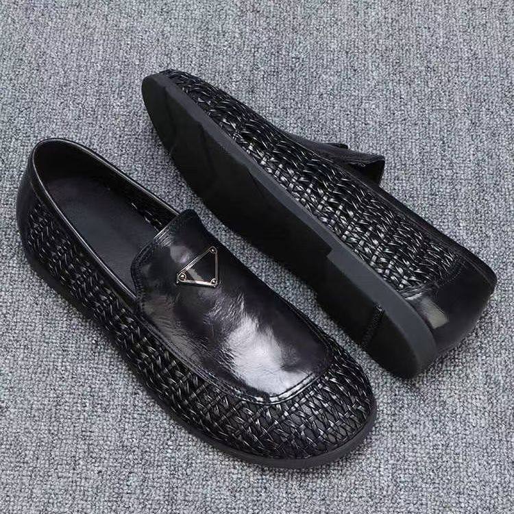 夏季新款编织镂空休闲皮鞋男透气懒人一脚蹬豆豆鞋镂空男鞋乐福鞋,流行男鞋,休闲皮鞋,淘宝优惠券,粉丝福利购,淘宝优惠卷