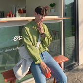 衬衫 MRCYC秋季 亚麻长袖 男纯色宽松韩系潮流休闲上衣外套棉麻衬衣