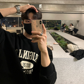 韩系宽松潮流字母印花无帽纯棉长袖 MRCYC圆领卫衣男士 秋季 上衣服