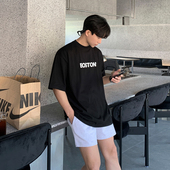 MRCYC字母印花纯棉短袖 上衣 宽松圆领短T韩系潮流半袖 T恤男士 夏季