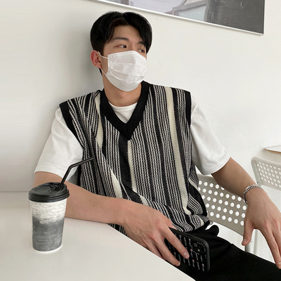 MRCYC韩版宽松夏季条纹套头背心