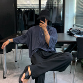 T恤男韩系潮流纯棉老钱风短袖 MRCYC夏季 丝光棉宽松圆领半袖 体恤