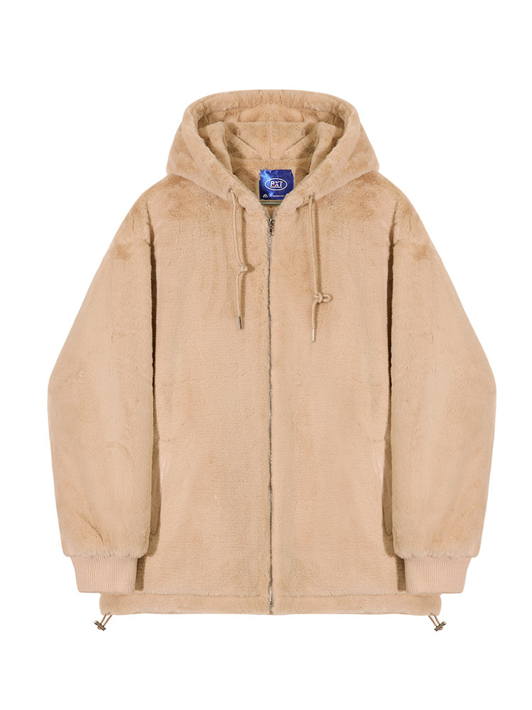 MRCYC LAMB VELVET COTTON JACKET MENS WINTER KOREAN VERSION LOOSE TREND PLUSH THICKENED HOODED JACKET COTTON JACKET