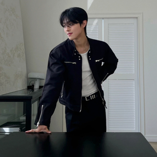 宽松立领夹克韩系潮流痞帅上衣 春季 MRCYC高级感短款 机能外套男士