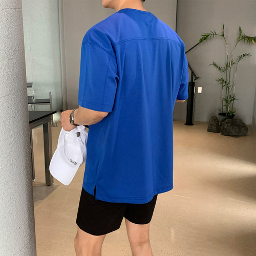 MRCYC韩版宽松简约纯色半袖T恤