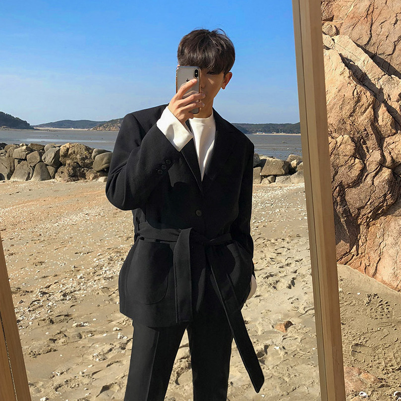 MRCYC秋季韩版潮流宽松休闲西服