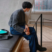 MRCYC纯色半高领长袖 保暖内搭韩系宽松百搭打底衫 T恤男士 秋冬季