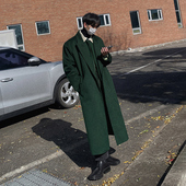 MRCYC长款 毛呢大衣男秋冬季 韩系宽松高级感加棉加厚呢子风衣外套