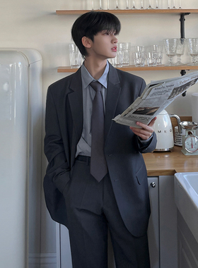 MRCYC轻熟风休闲西服男士春款商务正装韩系宽松小西装DK制服外套