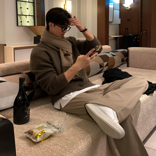 MRCYC韩版宽松慵懒风针织毛衣
