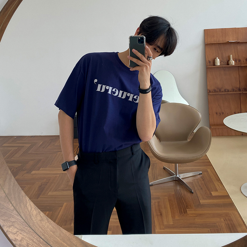 MRCYC韩版潮流字母印花短袖T恤