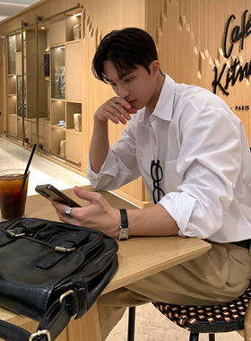 MRCYC韩系休闲衬衫男秋季新款宽松长袖衬衣高级感潮流DK制服内搭