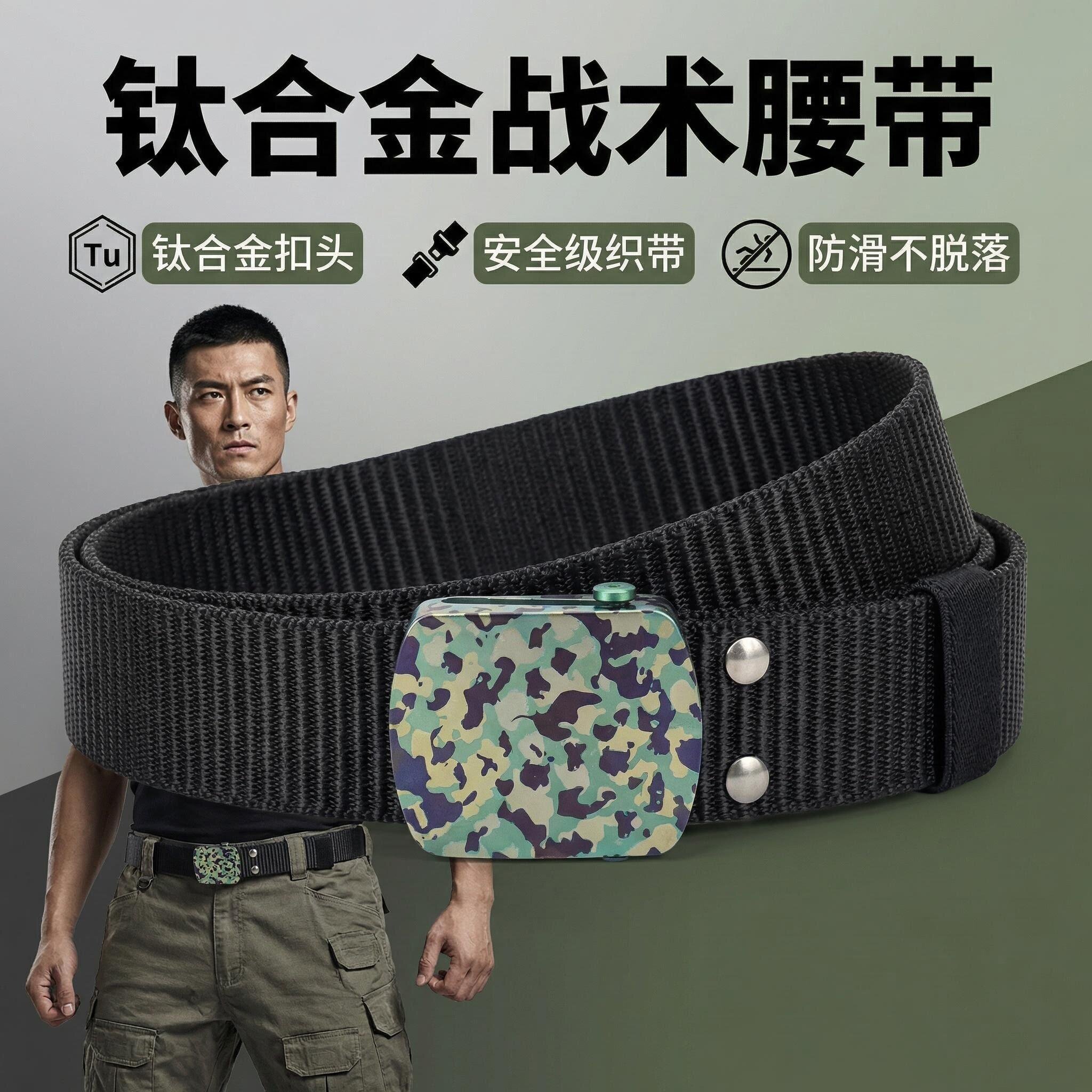 战术腰带信鑫钛纯钛扣彩钛尼龙带