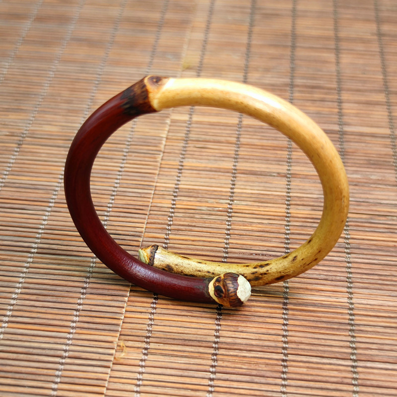 西藏鸡血藤手镯天然文艺民族风