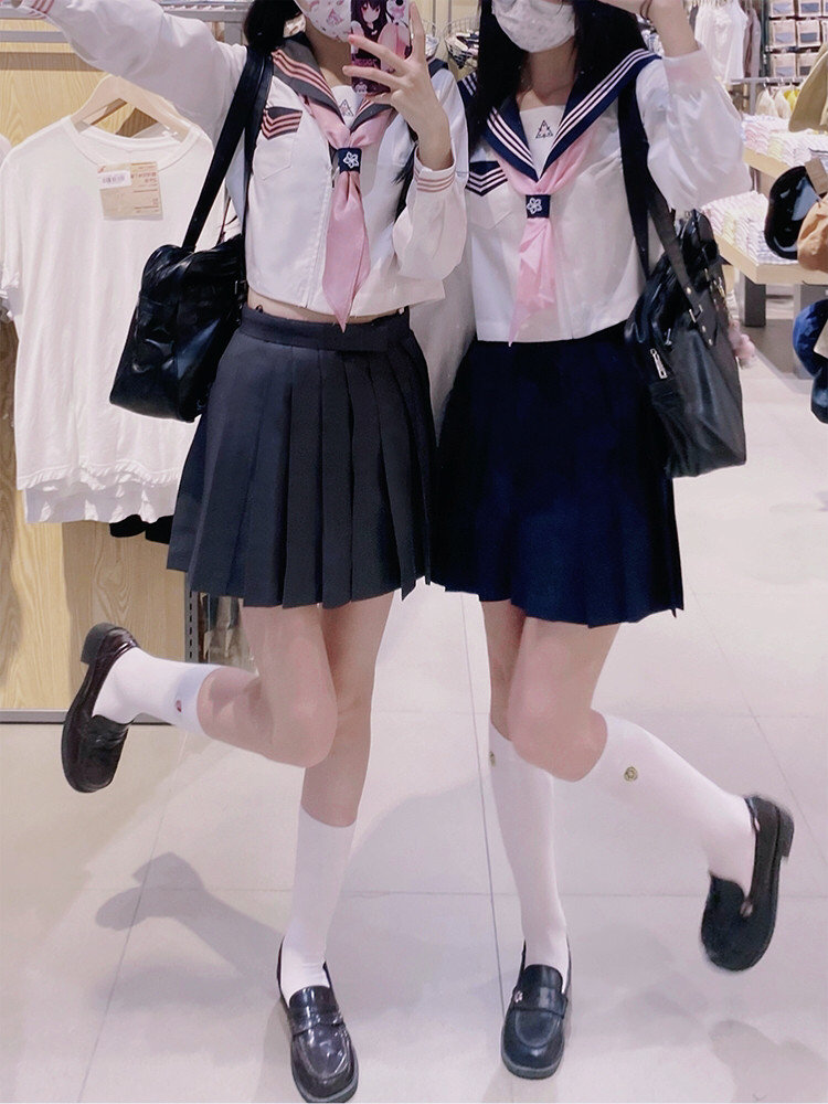 [GIRLS ROUTE] FOX RABBIT ORIGINAL SAILOR SUIT JK UNIFORM COLLEGE STYLE SUIT LONG-SLEEVED AUTUMN TOP BASIC MODEL