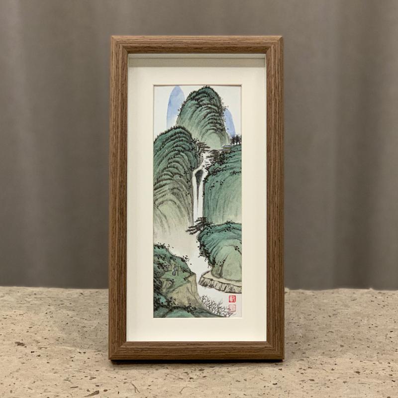 郭仲申名家手绘真迹画青绿山水画