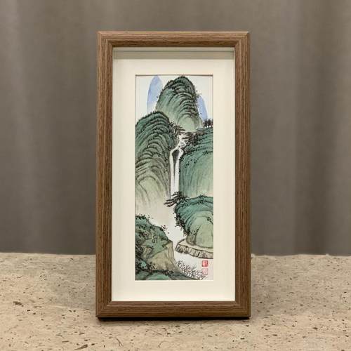 郭仲申名家手绘真迹画青绿山水画