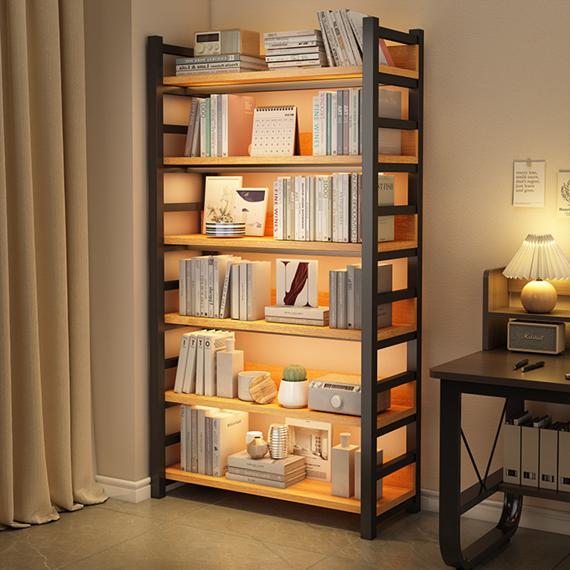 书架落地置物架书柜家用靠墙铁艺多层收纳层架简易客厅卧室置物架,住宅家具,书架,淘宝优惠券,粉丝福利购,淘宝优惠卷