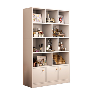 化妆品展示柜陈列轻奢货架美发美甲美容院产品陈列彩妆直播置物架