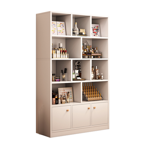 化妆品展示柜陈列轻奢货架美发美甲美容院产品陈列彩妆直播置物架