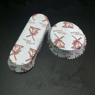 烘焙包装加厚风车纸托面包底托圆形淋膜船型纸杯耐烘烤200每条