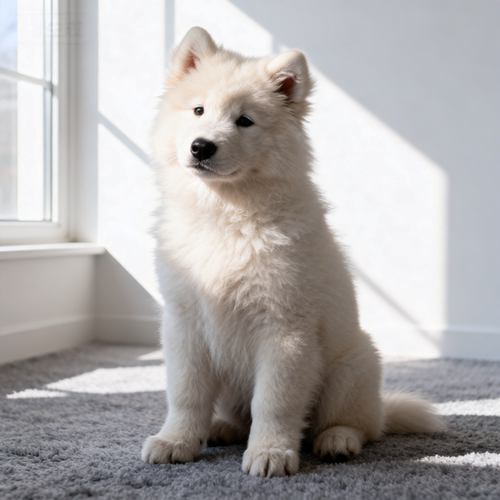 纯白可爱幼宠网红型幼崽白色圆脸