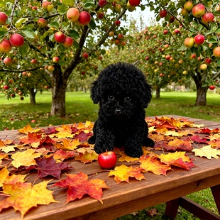 泰迪幼犬黑小型犬幼崽家庭犬陪伴家养黑色小体型长不大可爱狗精品