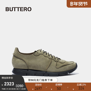 BUTTERO经典5910 FW24新色 牛皮反绒 做旧休闲鞋 意大利产9710