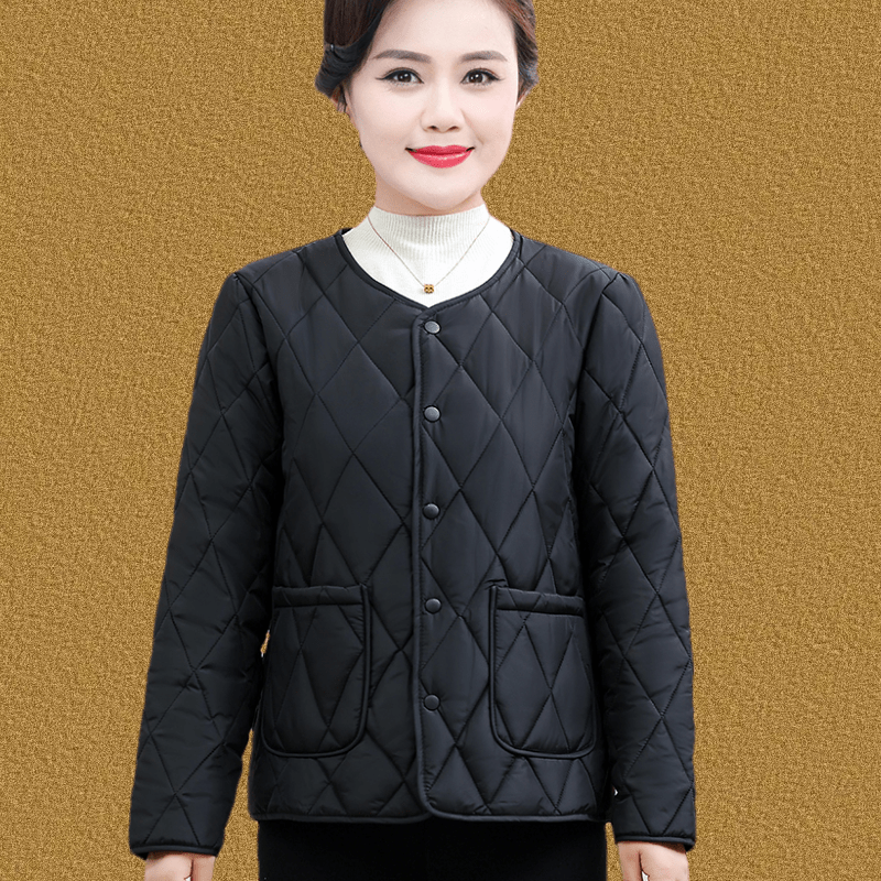 妈妈冬装轻薄小香风棉衣圆领外套中老年女秋冬保暖短款小棉袄上衣,女装/女士精品,棉衣/棉服,淘宝优惠券,粉丝福利购,淘宝优惠卷