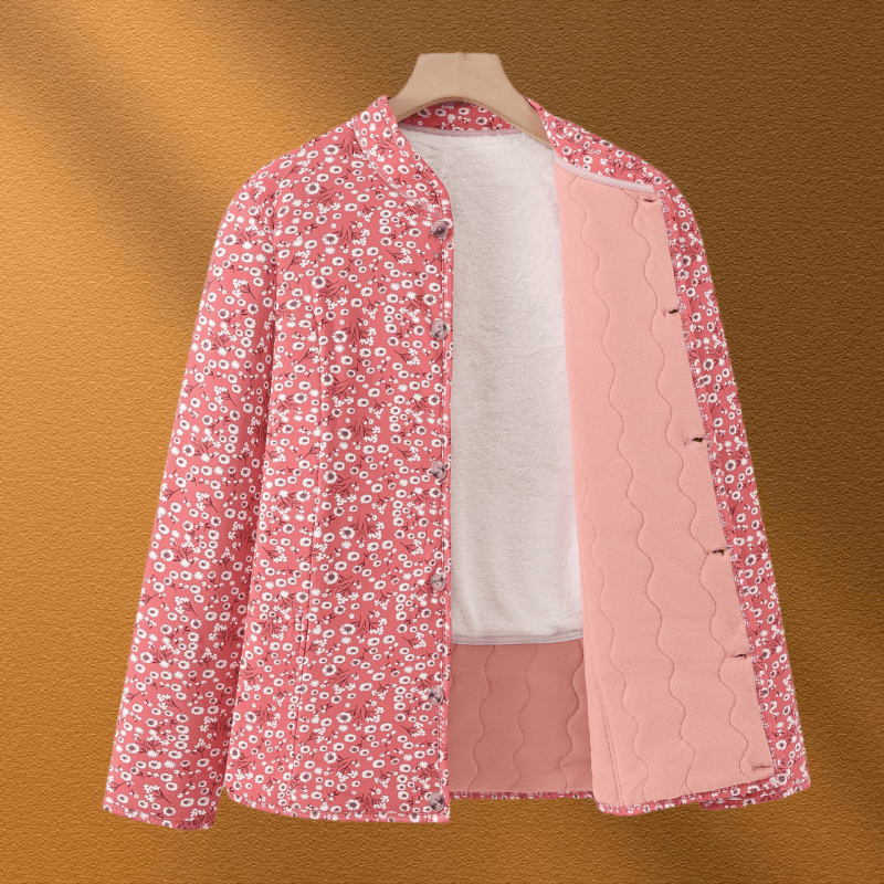 中老年妈妈秋冬加绒小棉袄