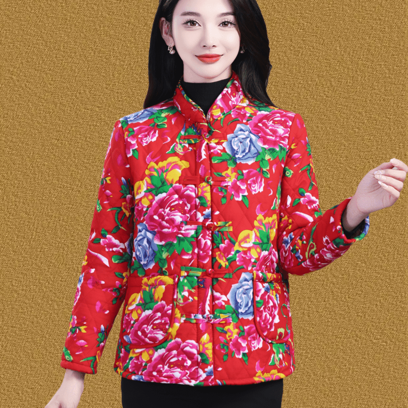 民族风东北大花布棉袄女冬季加厚加绒短外套复古盘扣大码显瘦棉衣,女装/女士精品,棉衣/棉服,淘宝优惠券,粉丝福利购,淘宝优惠卷